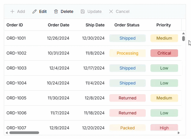 JavaScript Data Grid virtual scrolling