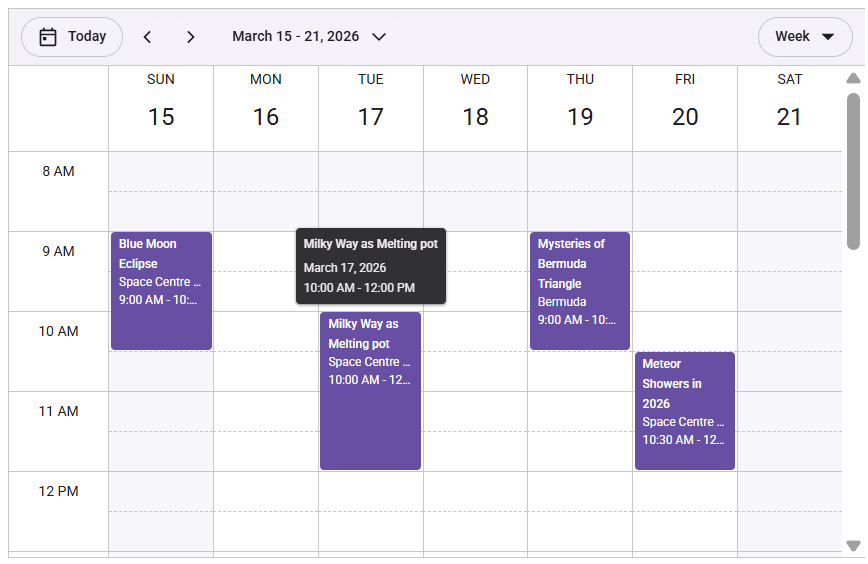 React Scheduler with tooltip